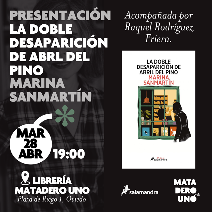 Marina Sanmartín presenta La doble desaparición de Abril del Pino