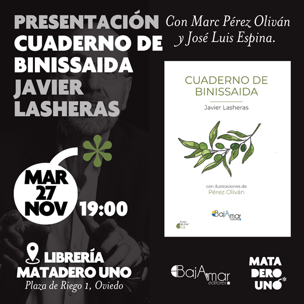 Javier Lasheras presenta Cuaderno de Binissaida