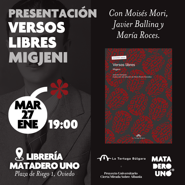 Se presenta Versos libres del albanés Migjeni